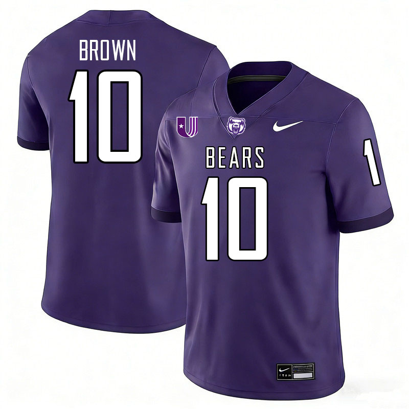 Central Arkansas Bears #10 Nathan Brown College Football Jerseys,Uniforms Stitched-Purple